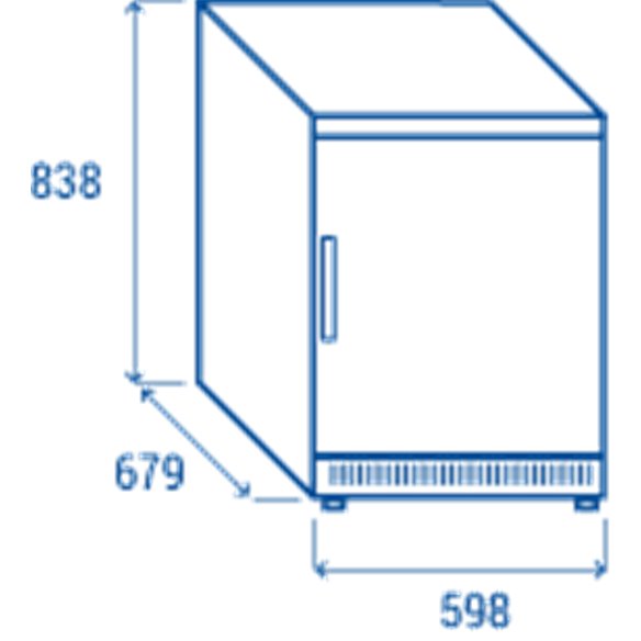 Armario bajomostrador congelador Acero Inoxidable CNX2 200 litros COOL HEAD-Z0150YRW0055