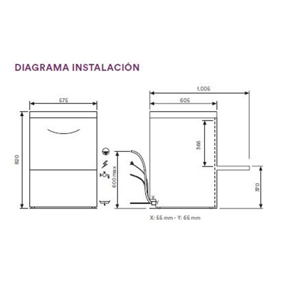 Lavavajillas Industrial cesta 50x50 FAST 60 