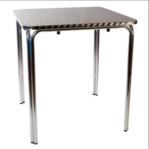 Hobeto- Mesa de bar para terrazas aluminio repulsado 70 x 70