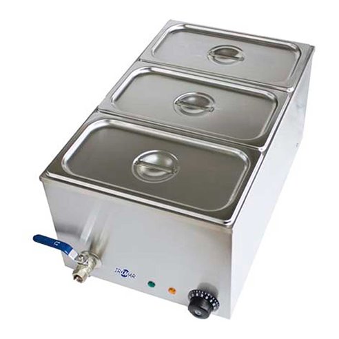Irimar- Baño María Electrico 3 cubetas GN 1/3 150mm IRIMAR BM-ECO-3