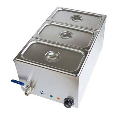 Irimar- Baño María Electrico 3 cubetas GN 1/3 150mm IRIMAR BM-ECO-3