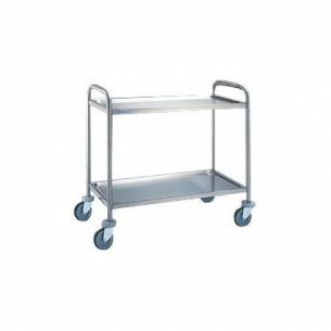 Carro de servicio acero inox 2 estantes CER-1062