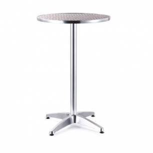 Hobeto- Mesa alta aluminio repulsada para terraza bar