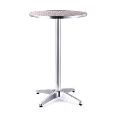 Hobeto- Mesa alta aluminio repulsada para terraza bar