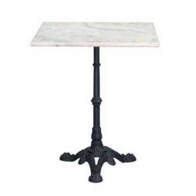 Mesa de mármol cuadrada 60 x 60 cm con pie de hierro-Z052161260