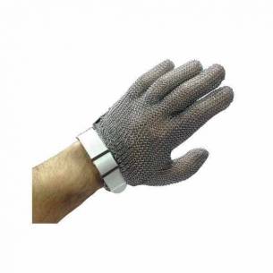 Guantes anticorte de malla de acero inoxidable 5 dedos ambidiestros