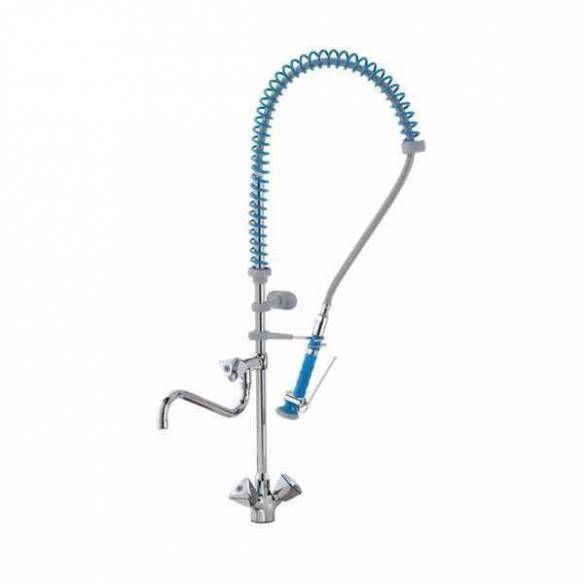 Grifo de ducha industrial Edenox GD2C E de 2 aguas con caño giratorio-Z00919010881