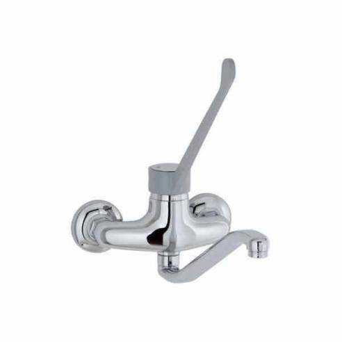 Edenox- Grifo de pared monomando 2 aguas Edenox GMP-30 E palanca larga caño giratorio