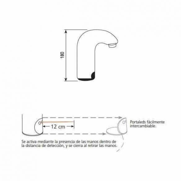Edenox- Grifo electrónico automático con sensor Edenox CEL-12