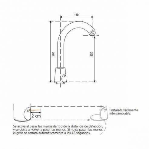 Grifo electrónico automático con sensor Edenox CEL-18 -Z0091315143