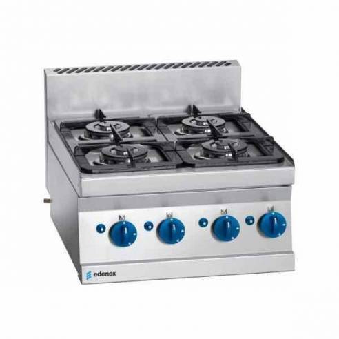 Cocina a gas 4 fuegos 4x 4,1Kw Snack 650 SCG-60 E EDENOX-Z00919005071