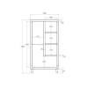 Armario productos limpieza acero inox Distform 2 puertas-Z001F0240202