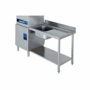 Mesa lavavajillas capota Edenox MPC-77/127 con cuba y peto