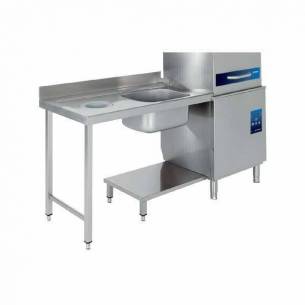 Mesa lavavajillas capota Edenox MPCO-127/157 con cuba y orificio desbarazo