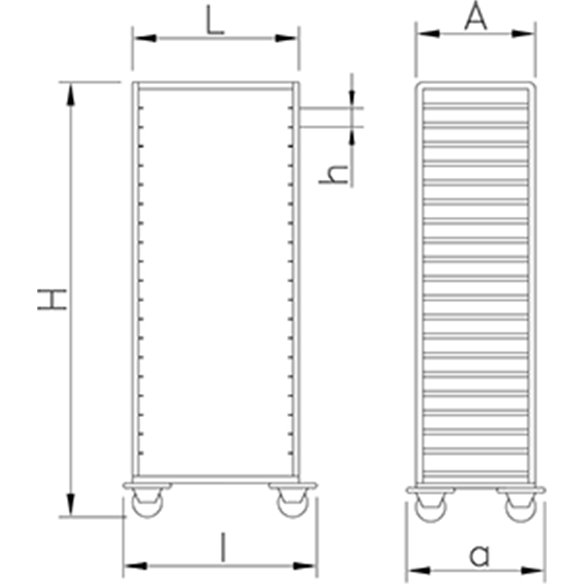 Carro para cestas de lavado 7 Niveles-Z003476028