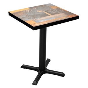 Hobeto- Mesa de bar SENA Vintage Cuadrada 60x60