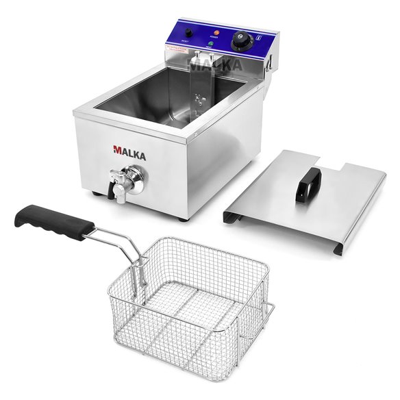 MALKA- Freidora eléctrica industrial de 10 litros MALKA FES10