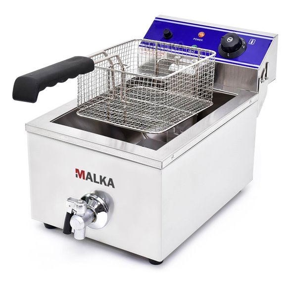 MALKA- Freidora eléctrica industrial de 10 litros MALKA FES10