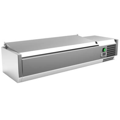 Vitrina de Ingredientes refrigerada 5 GN1/4 Con Tapa Acero Inox.  VRX1200330SL