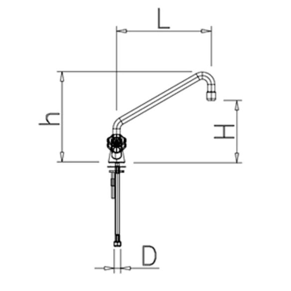 Grifo de sobremesa pomos giratorio dos aguas FRICOSMOS 463402-Z003463402