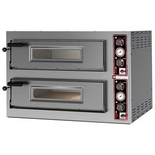 PizzaGroup- Horno Pizza Eléctrico Doble cámara Transversal 12 Pizzas Ø33 cm PIZZAGROUP ENTRY MAX