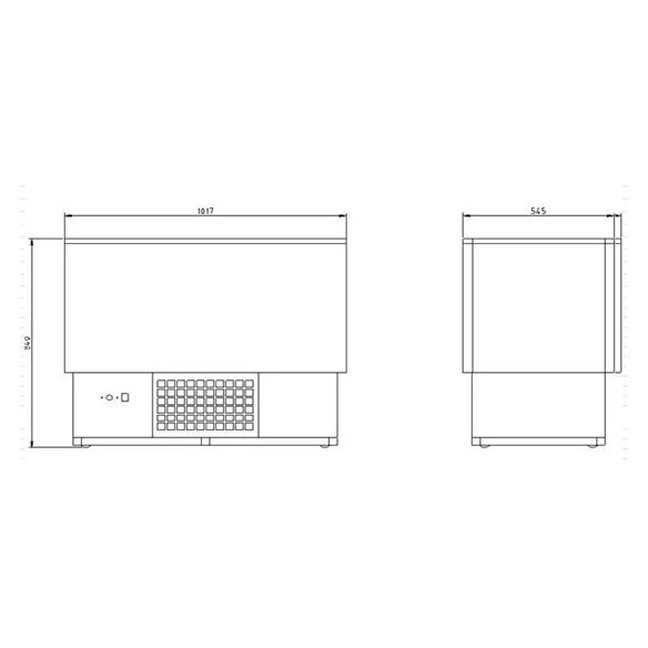 BOREAS- Botellero refrigerado para Bar Lacado Blanco 1 Metro BOREAS BB100