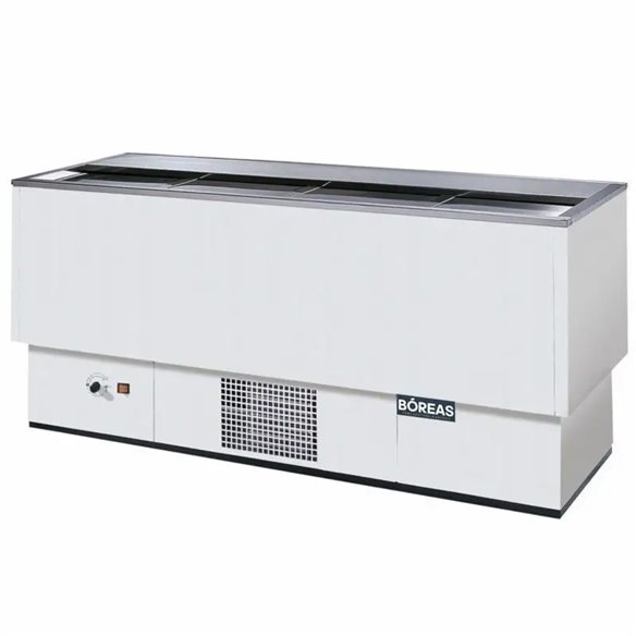 BOREAS- Botellero refrigerado para Bar Lacado Blanco 2,0 Metros BOREAS BB200