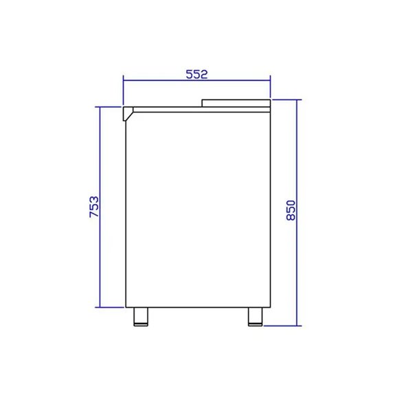 Botellero refrigerado para Bar Acero Inoxidable 1 Metros BSS100-Z039BSS100