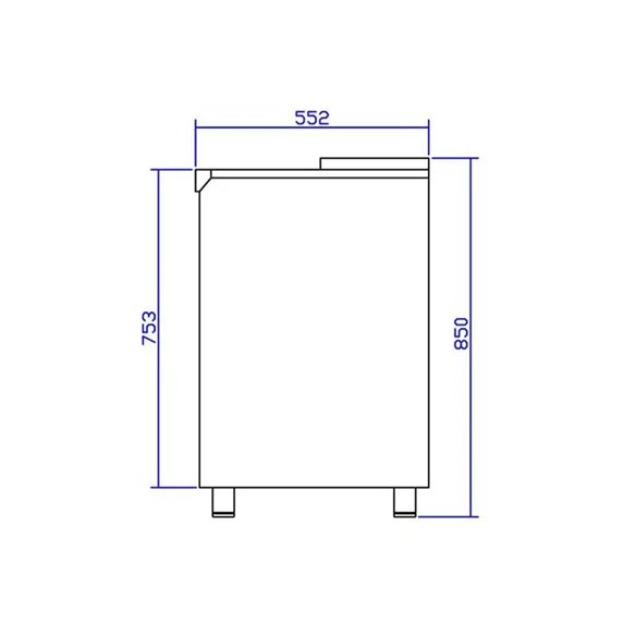 Botellero refrigerado para Bar Acero Inoxidable 1 Metros BSS100