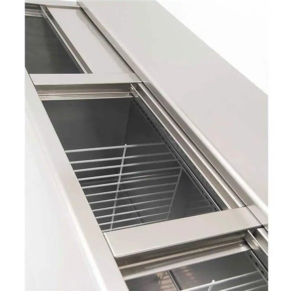 BOREAS- Botellero refrigerado para Bar Acero Inoxidable 1,5 Metros BSS150