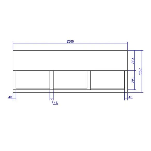 BOREAS- Botellero refrigerado para Bar Acero Inoxidable 1,5 Metros BSS150