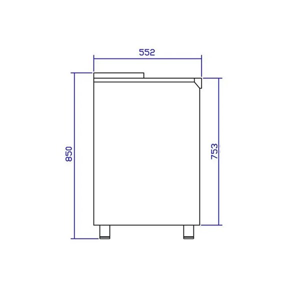 Botellero refrigerado para Bar Acero Inoxidable 1,5 Metros BSS150