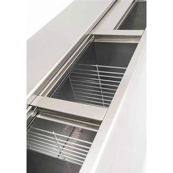 BOREAS- Botellero refrigerado para Bar Acero Inoxidable 2,0 Metros BSS200