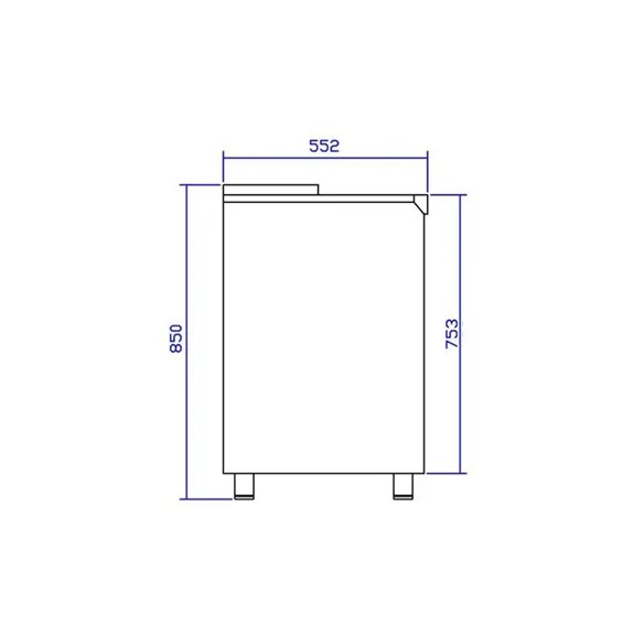 Botellero refrigerado para Bar Acero Inoxidable 2,0 Metros BSS200