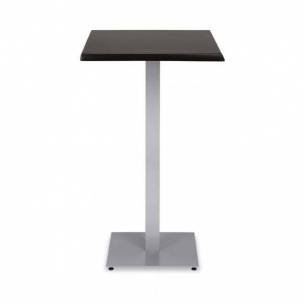 Hobeto- Mesa de bar alta cuadrada Turin con pie central - 60x60 cm