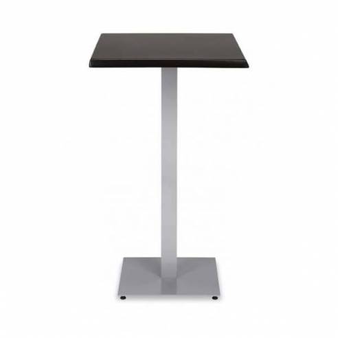 Hobeto- Mesa de bar alta cuadrada Turin con pie central - 60x60 cm