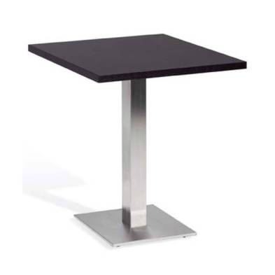 Hobeto- Mesa de bar cuadrada Turín con pie central - 70x70 cm