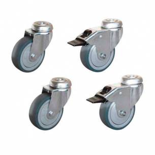 Conjunto 4 ruedas para mesa de acero inoxidable serie ECO-Z001F0020312