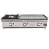 Arilex- Plancha a gas 60 cm en acero rectificado 15 mm + fogón 6 Kw ARILEX con medidas 100PGRFN