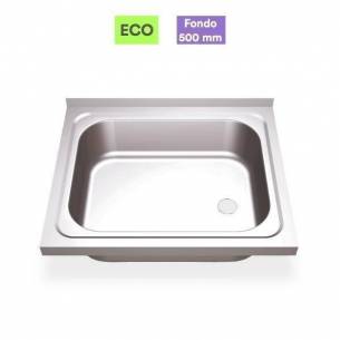 Fregadero industrial acero inox 1 seno sin escurridor - Fondo 50 cm