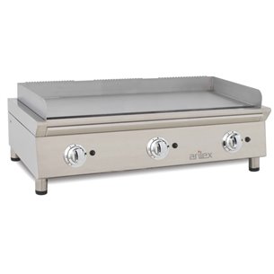 Plancha frytop acero 65 cm con Barbacoa 35 cm Arilex 100FRYGRBN