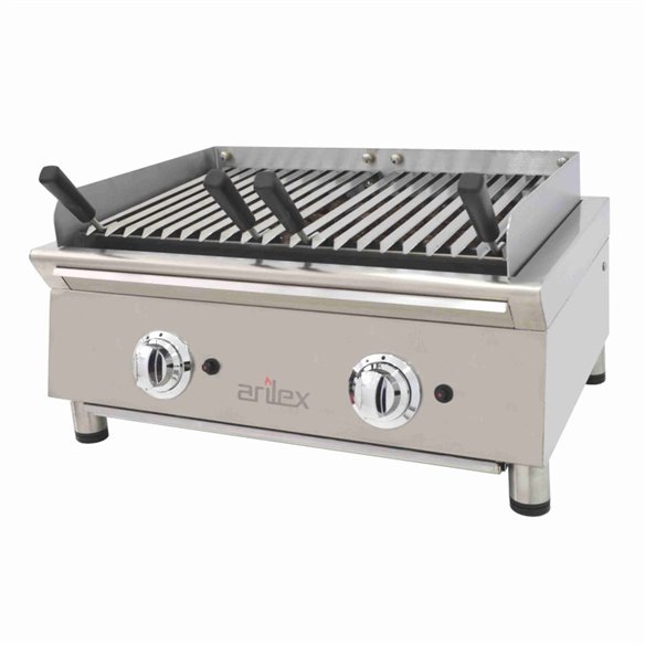 Parrilla vasca a gas 70 cm con piedra volcánica Línea 600 70VASN-Z08570VASN