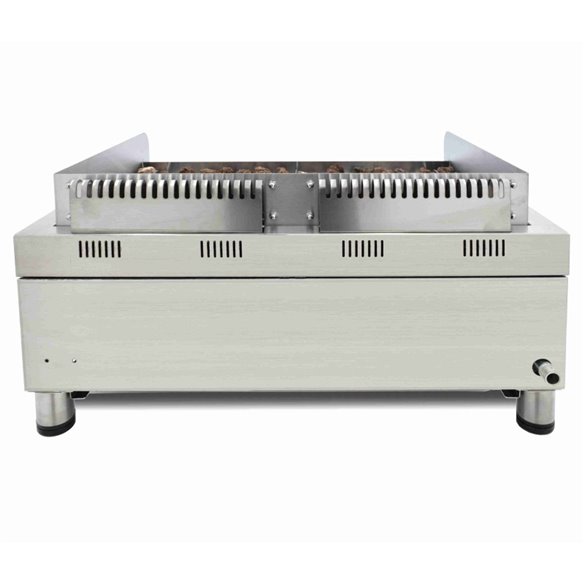 Arilex- Parrilla vasca a gas 70 cm con piedra volcánica Línea 600 70VASN