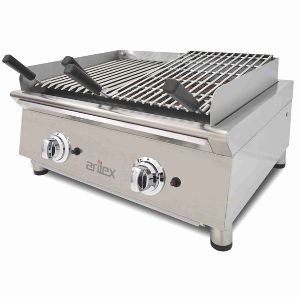 Parrilla vasca a gas 70 cm con piedra volcánica Línea 600 70VASN-Z08570VASN