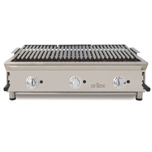 Barbacoa a gas 100 cm piedra volcánica ARILEX con parrilla inoxidable regulable en 3 alturas 100BAR-Z085100BAR