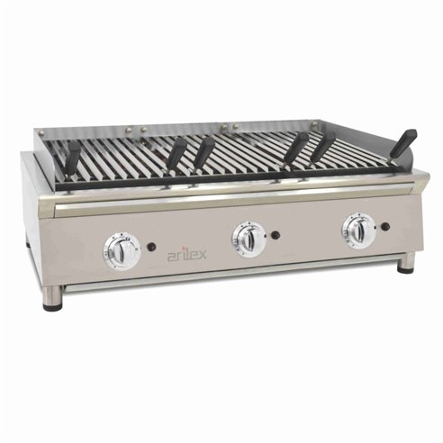 Parrilla vasca a gas 130 cm con piedra volcánica Línea 600 130VASN-Z085130VASN