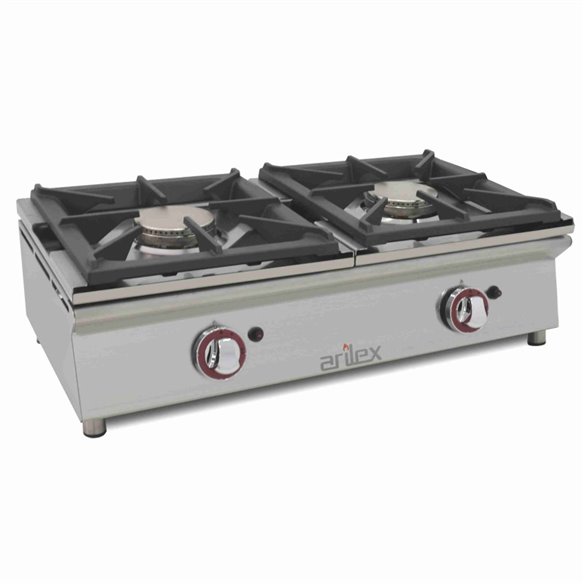 Cocina a gas sobremostrador ARILEX de 2 fuegos de 5,8 + 5,8 Kw 80CGN-Z08580CGN