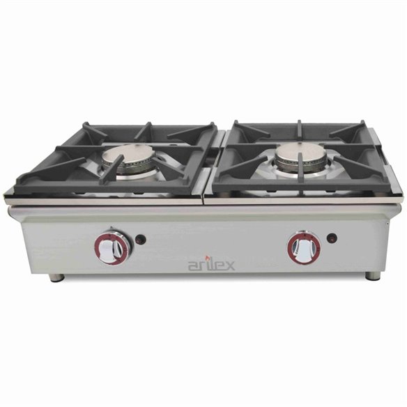 Cocina a gas sobremostrador ARILEX de 2 fuegos de 5,8 + 5,8 Kw 80CGN-Z08580CGN