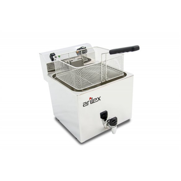Arilex- Freidora eléctrica con grifo 12 litros con 4,5 kw monofásica con contactor ARILEX EVO12G