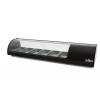 Arilex- Vitrina refrigerada de tapas 6 bandejas GN1/3 color negro ARILEX 6VTG-NE